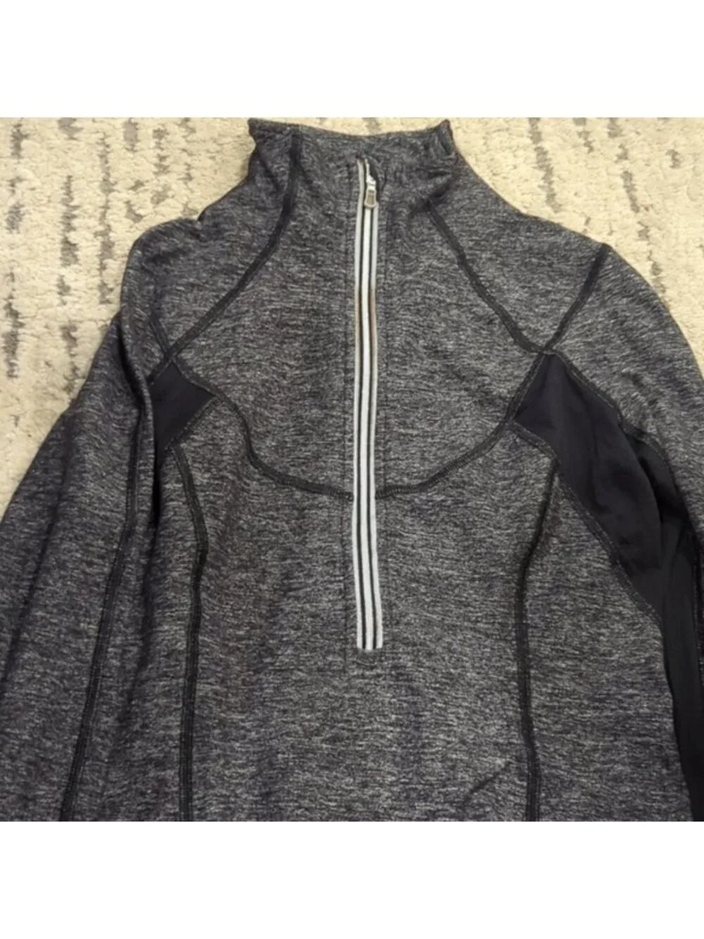 Lululemon Run: Dash Half Zip Reflective Pullover Heathered Coal